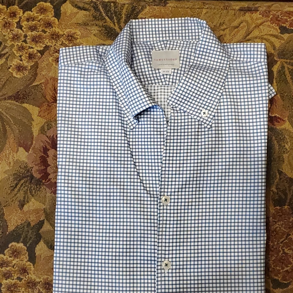 Long sleeve dress shirt,  check pattern